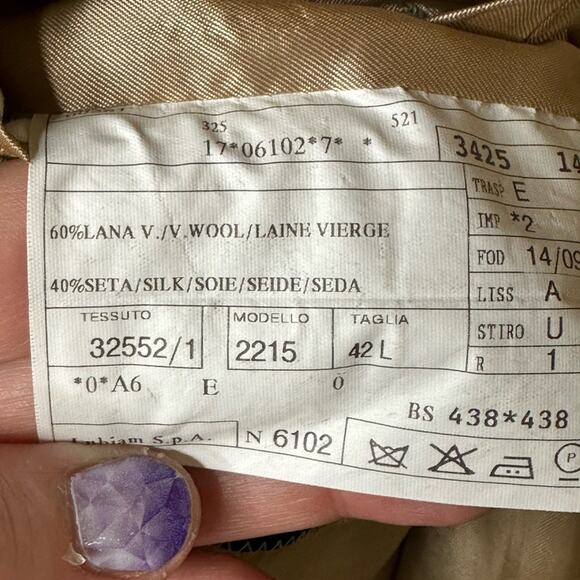 Lubiam 1911 Fratelli Tallia Di Delfino Wool Silk Blend Blazer - Picture 5 of 9